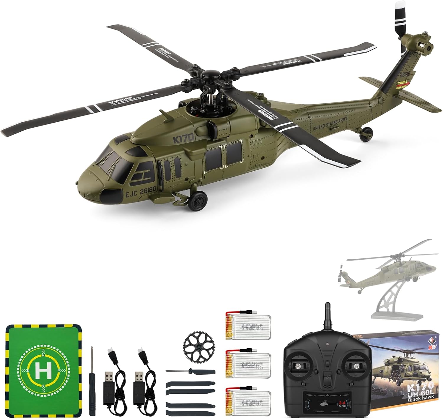 WLtoys K170 Brushless 4-CH RC  - огляд і ціна Rc Helicopter Charger